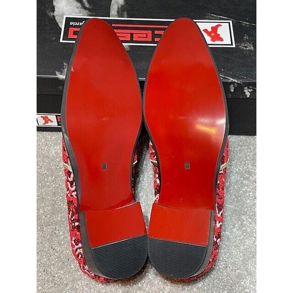 Fiesso by AURELIO GARCIA Dress Shoes Mens 9 FI7016 Graphic Leather Slip On Red main image 2